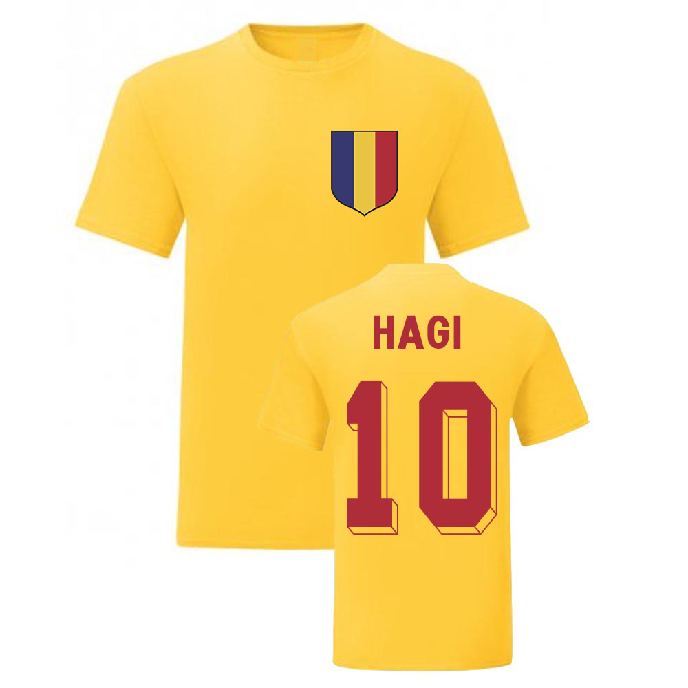 Gheorghe Hagi Romania National Hero Tee (Yellow)