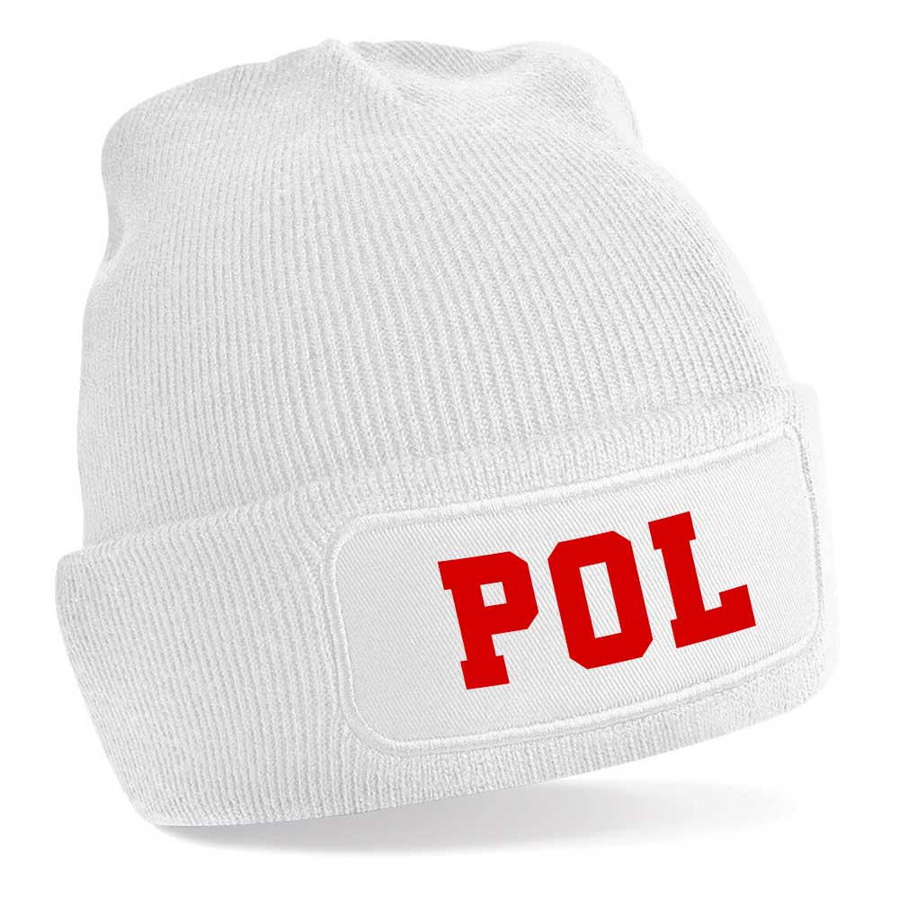 Poland National Football Beanie (White)