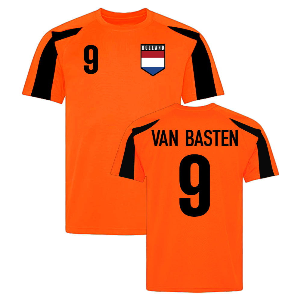 Holland Sports Training Jersey (Orange-Black) (Van Basten 9)
