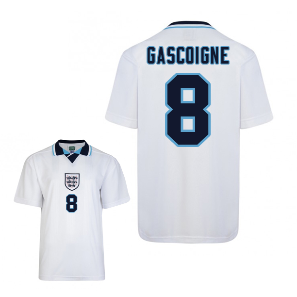 England Euro 96 Home and Away Shirt available Shearer Gascoigne Pearce 