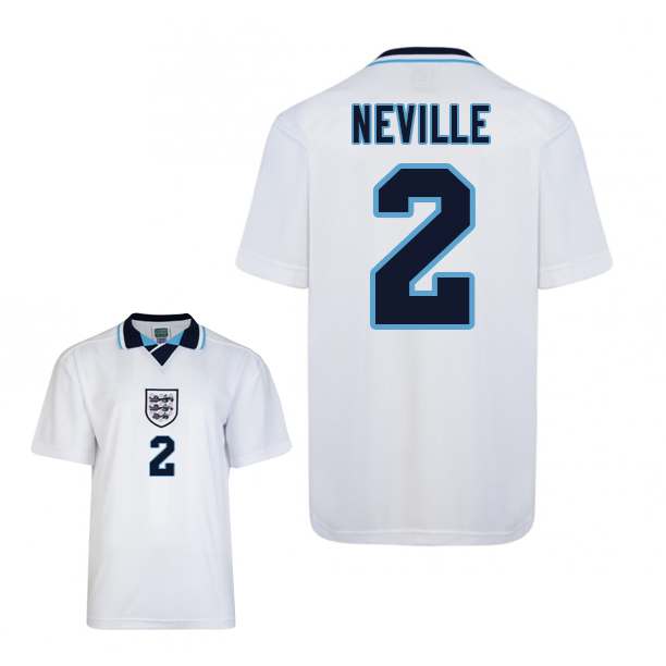Euro 1996 G.Neville 2 England Home Football Name set for National shirt 