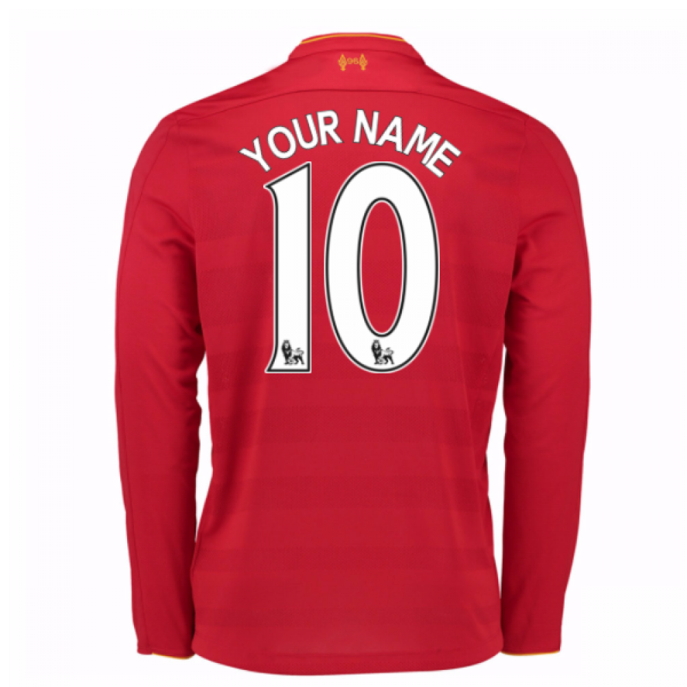 liverpool home shirt long sleeve