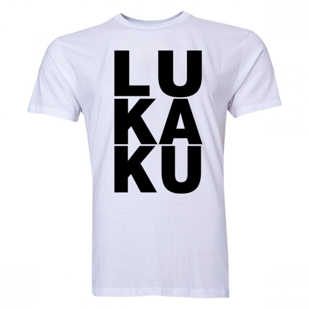 Romelu Lukaku Man Utd T-Shirt (White/Black) - Kids