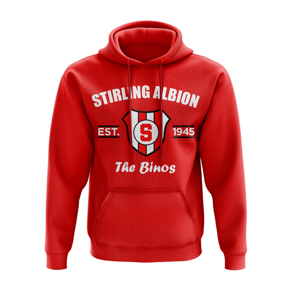 Stirling Albion Established Hoody (Red)