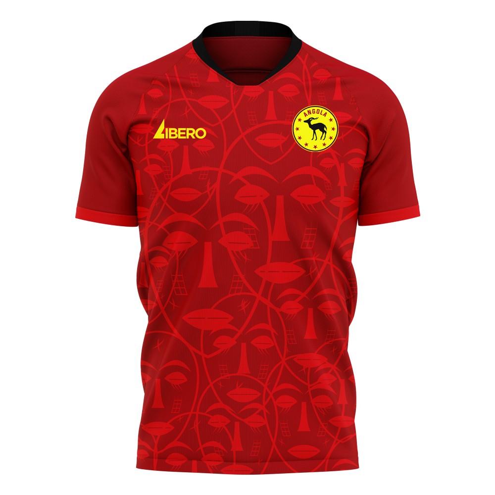 Angola 2025-2026 Home Concept Football Kit (Libero) - Kids (Long Sleeve)