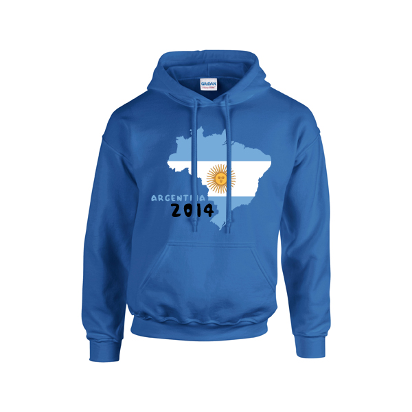 Argentina 2014 Country Flag Hoody (grey) - Kids