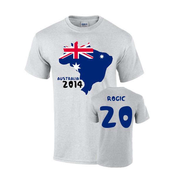 Australia 2014 Country Flag T-shirt (rogic 20)