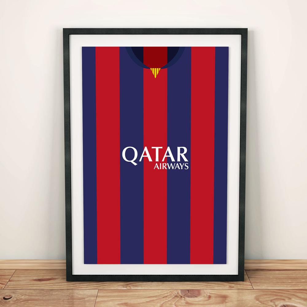 Barcelona 14/15 Football Shirt Art Print