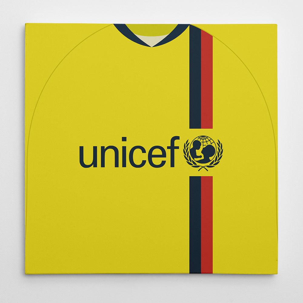 Barcelona 08/09 Away Football Canvas Print