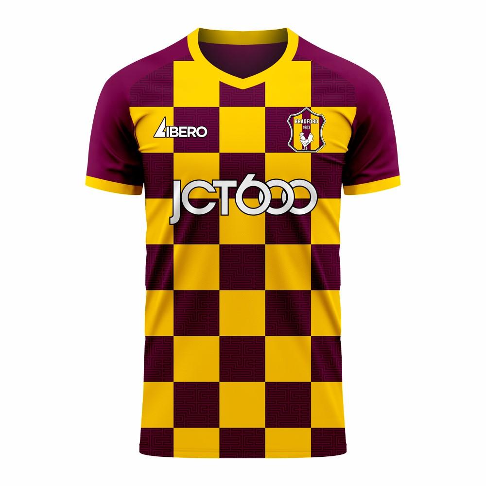 Bradford 2020-2021 Home Concept Football Kit (Libero) - Kids (Long Sleeve)