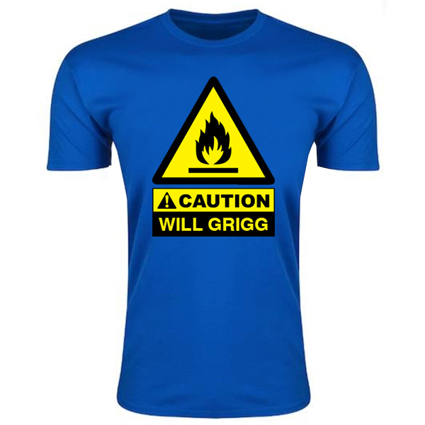 Caution Will Griggs On Fire T-Shirt (Royal Blue)