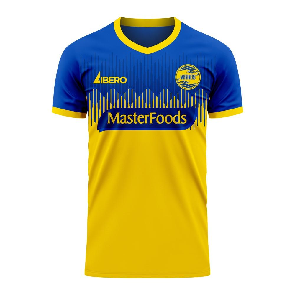 Central Coast Mariners 2020-2021 Home Concept Football Kit (Libero) - Adult Long Sleeve