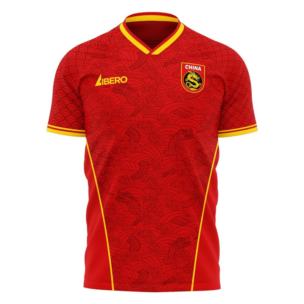 China 2023-2024 Home Concept Football Kit (Libero) - Kids (Long Sleeve)