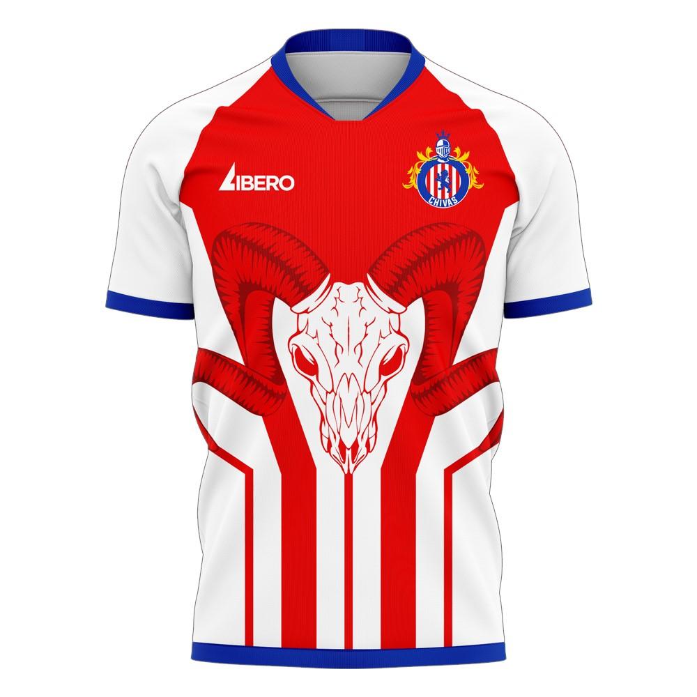 Chivas 2020-2021 Home Concept Football Kit (Libero) - Adult Long Sleeve