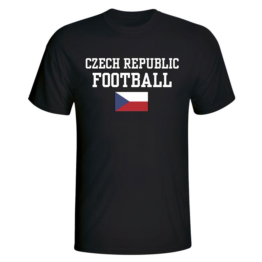 Czech Republic Football T-Shirt - Black