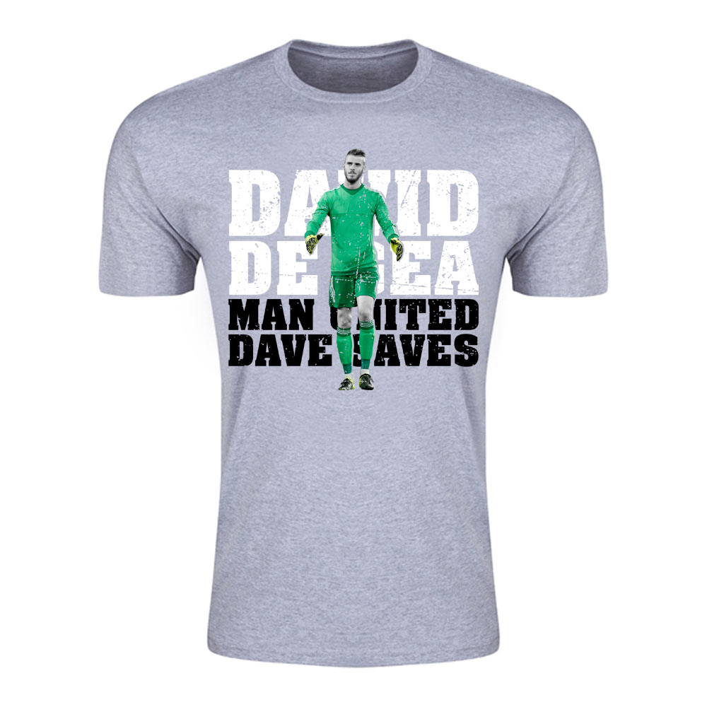 David De Gea Man United Goalkeeper T-Shirt (Grey) - Kids