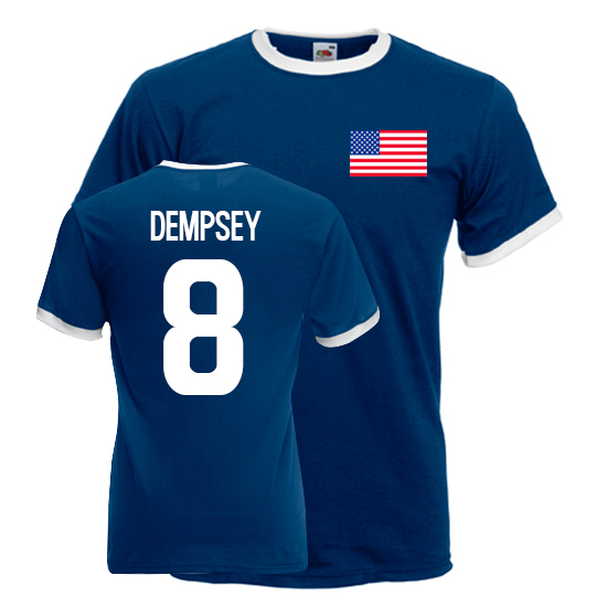 Clint Dempsey Usa Ringer Tee (navy)