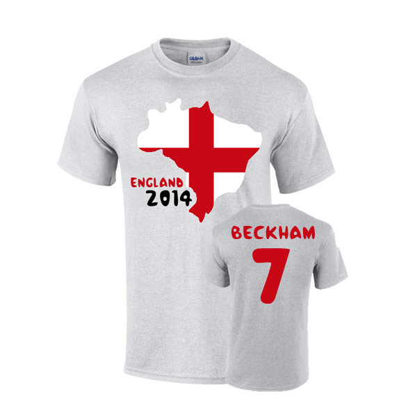 England 2014 Country Flag T-shirt (beckham 7)