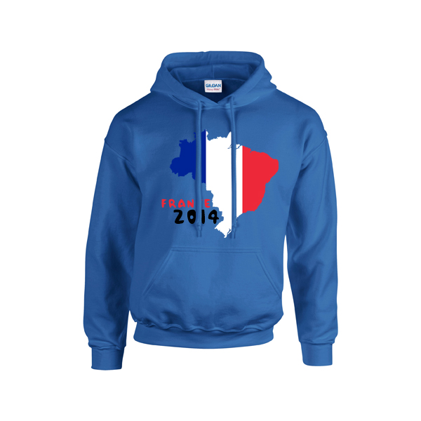 France 2014 Country Flag Hoody (blue)