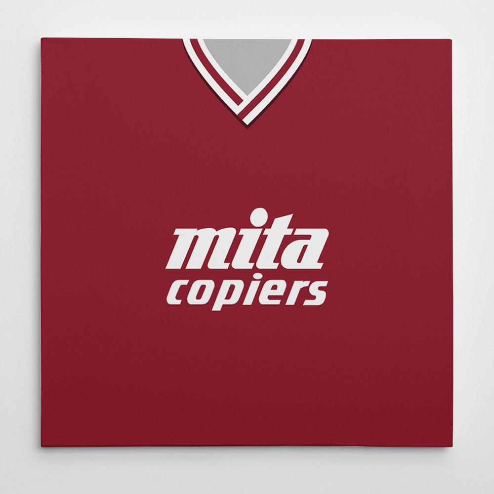 Hearts 1987 Football Canvas Print