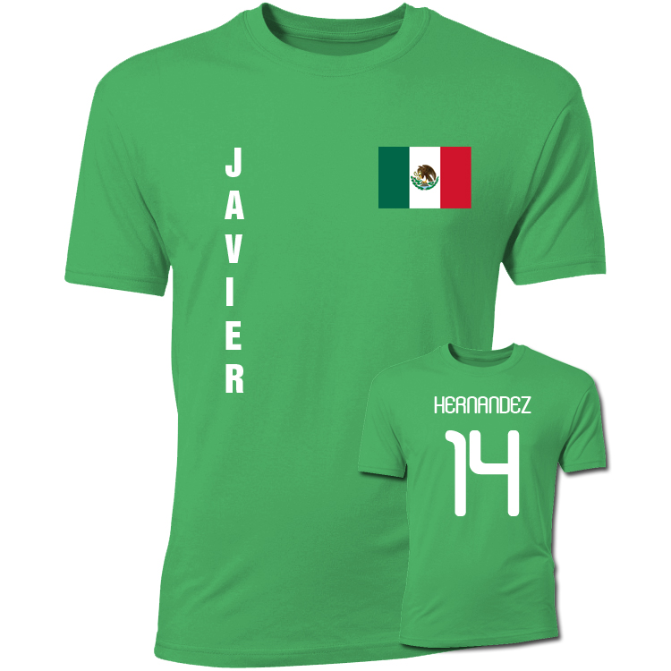 Javier Hernandez Mexico Flag T-Shirt (Green)