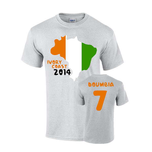 Ivory Coast 2014 Country Flag T-shirt (doumbia 7)
