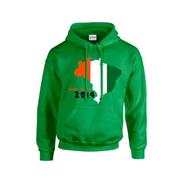 Ivory Coast 2014 Country Flag Hoody (orange) - Kids