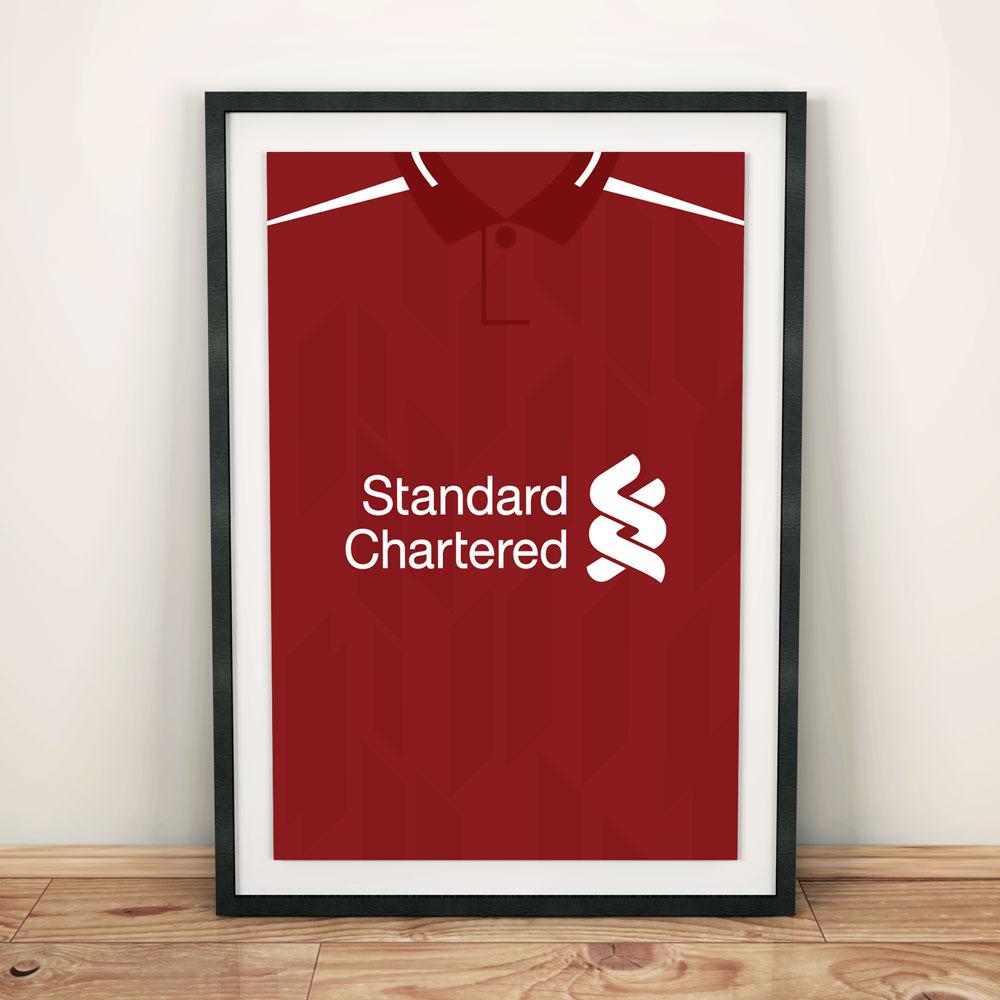 Liverpool 18/19 Football Shirt Art Print