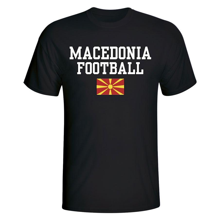 Macedonia Football T-Shirt - Black