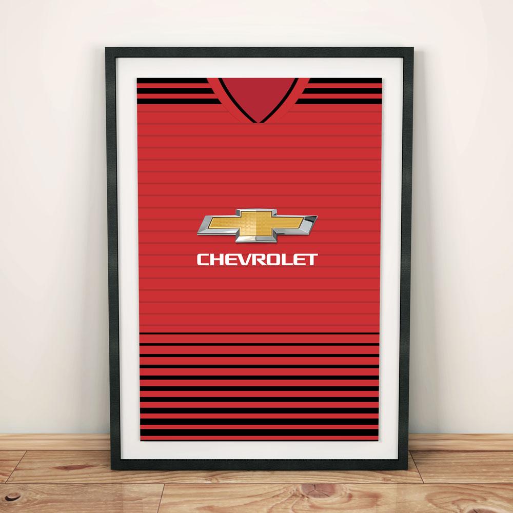 Manchester United 18/19 Football Shirt Art Print