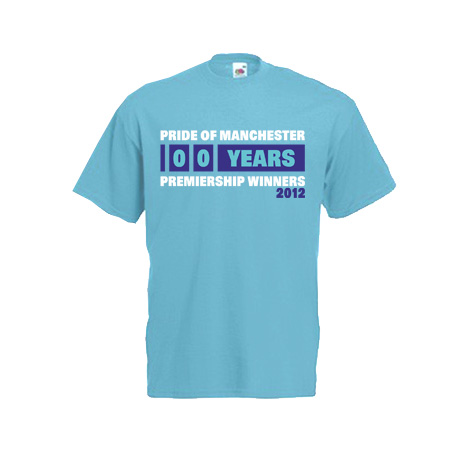 2012 Manchester City Premiership Winners T-Shirt (Blue)