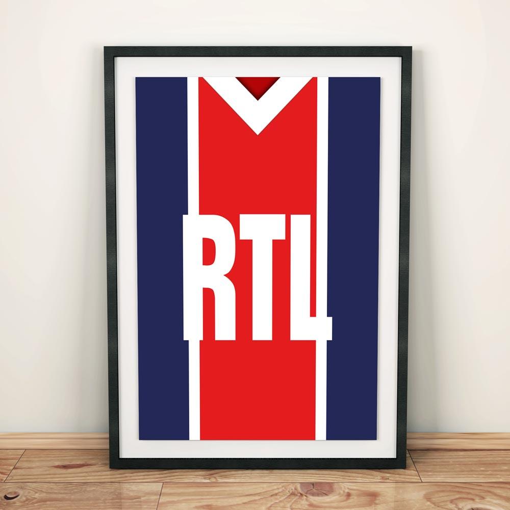 PSG 1981-82 Football Shirt Art Print