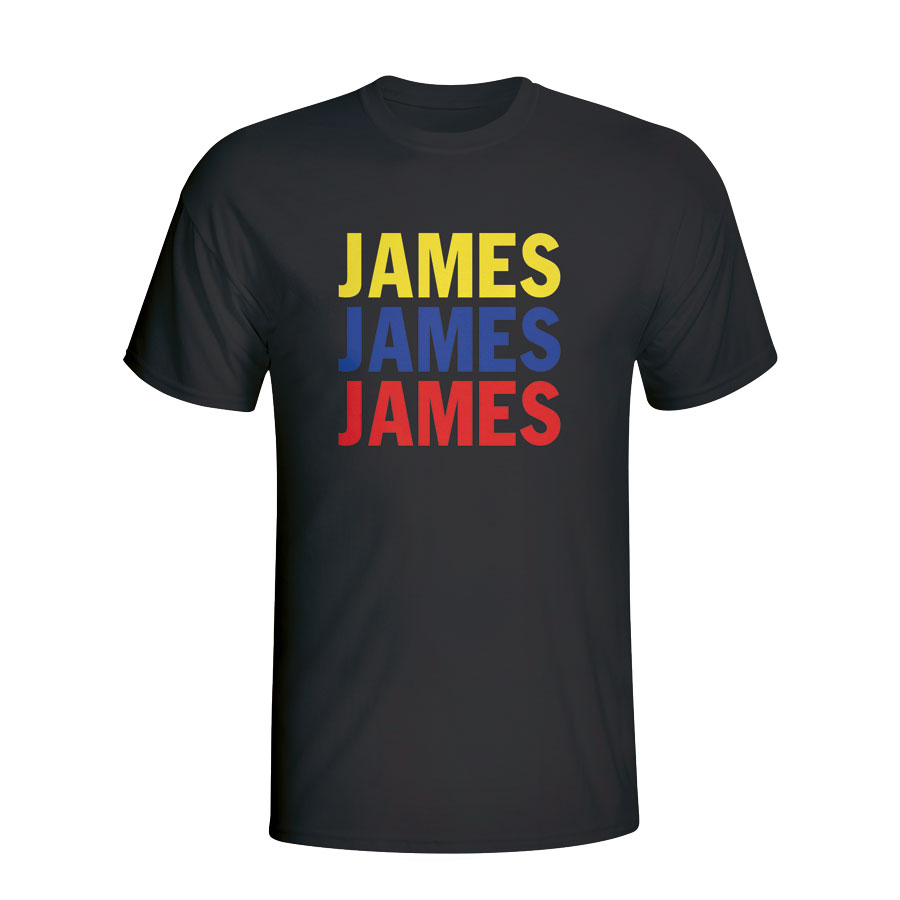 James Rodriguez Colombia Player Flag T-shirt (black) - Kids