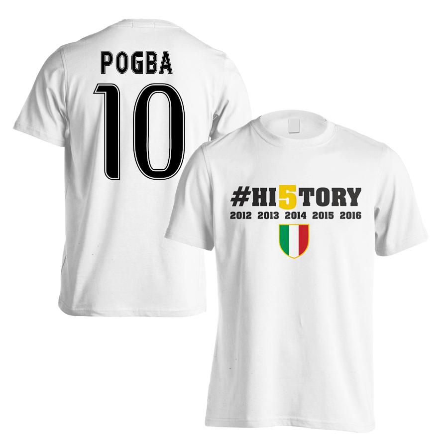 Juventus History Winners T-Shirt (Pogba 10) White - Kids