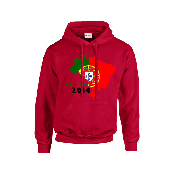 Portugal 2014 Country Flag Hoody (red) - Kids