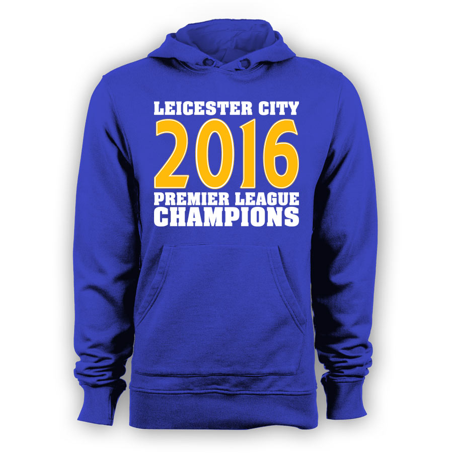 Leicester City 2016 Premier League Champions Hoody (Blue)