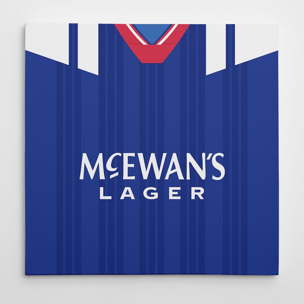 Rangers 1992 Football Canvas Print