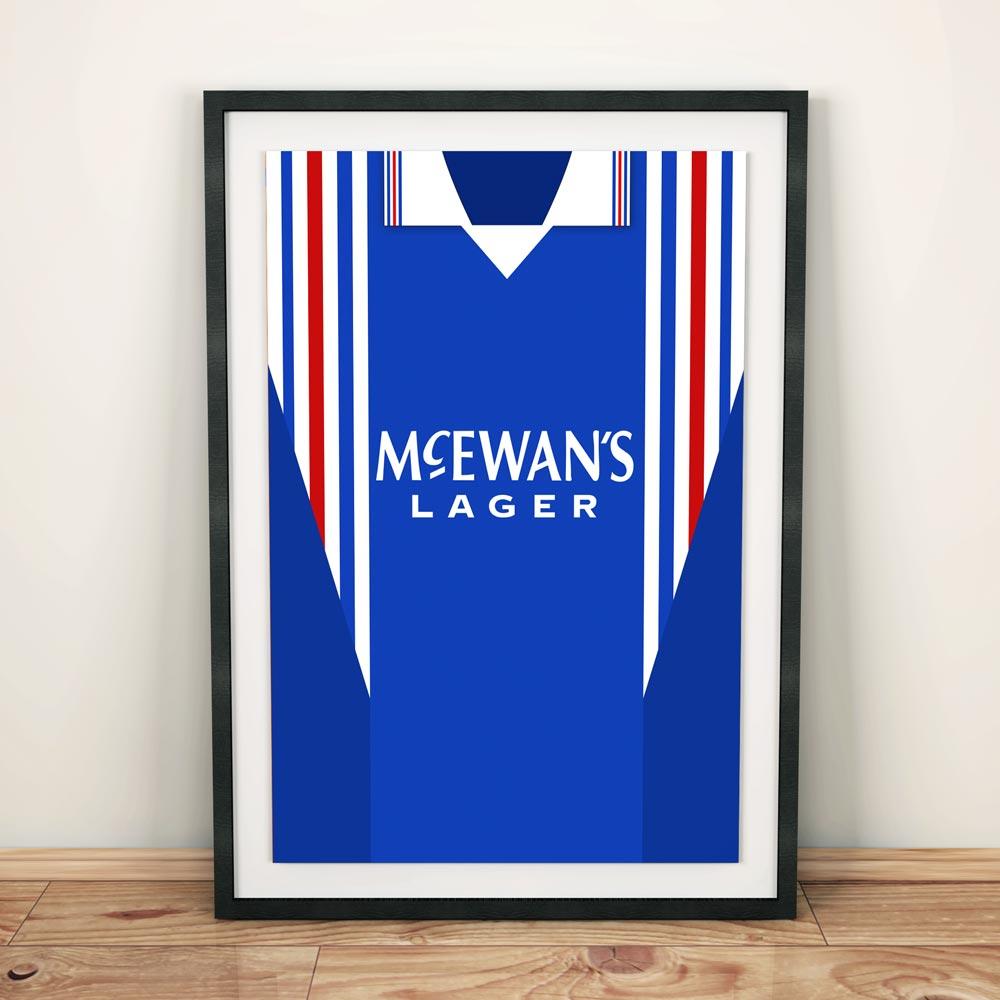Rangers 1994 Football Shirt Art Print