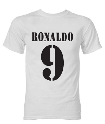 Ronaldo Real Madrid Retro Style T-Shirt (White)
