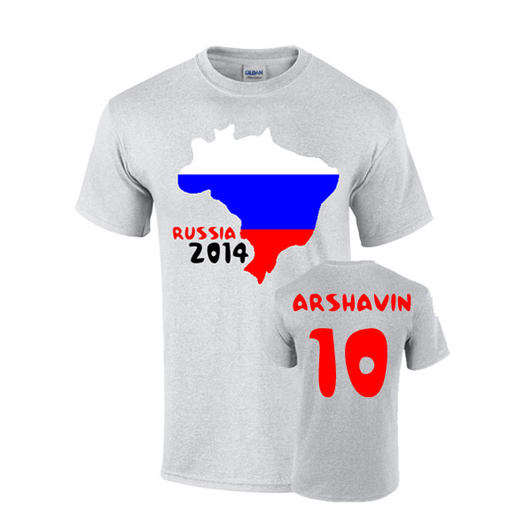 Russia 2014 Country Flag T-shirt (arshavin 10)