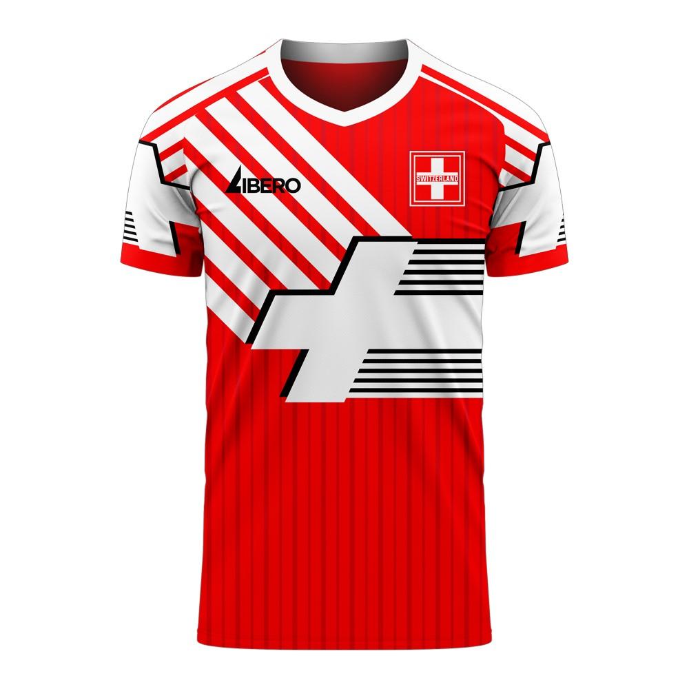 Switzerland 2020-2021 Retro Concept Football Kit (Libero) - Kids (Long Sleeve)