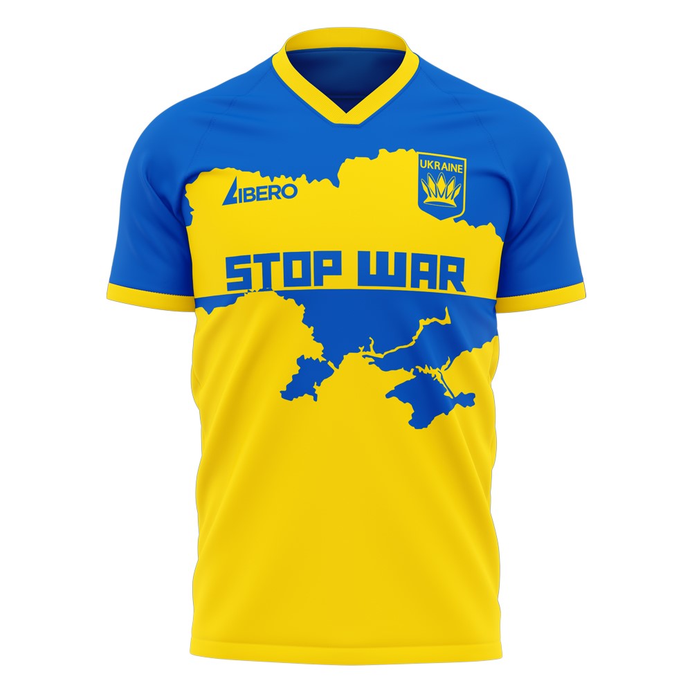 Ukraine Stop War Concept Football Kit (Libero) - Yellow