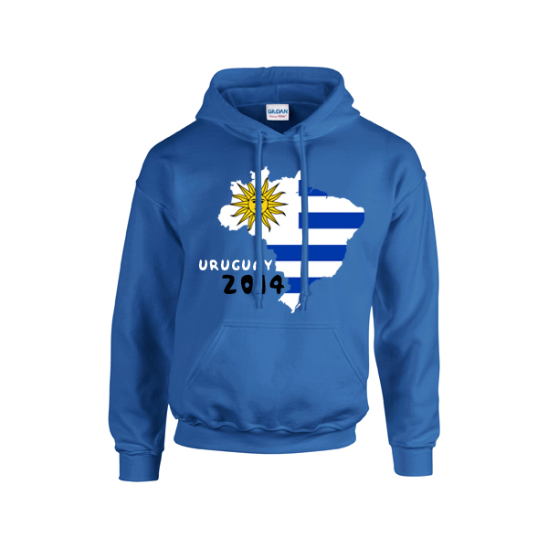Uruguay 2014 Country Flag Hoody (blue)