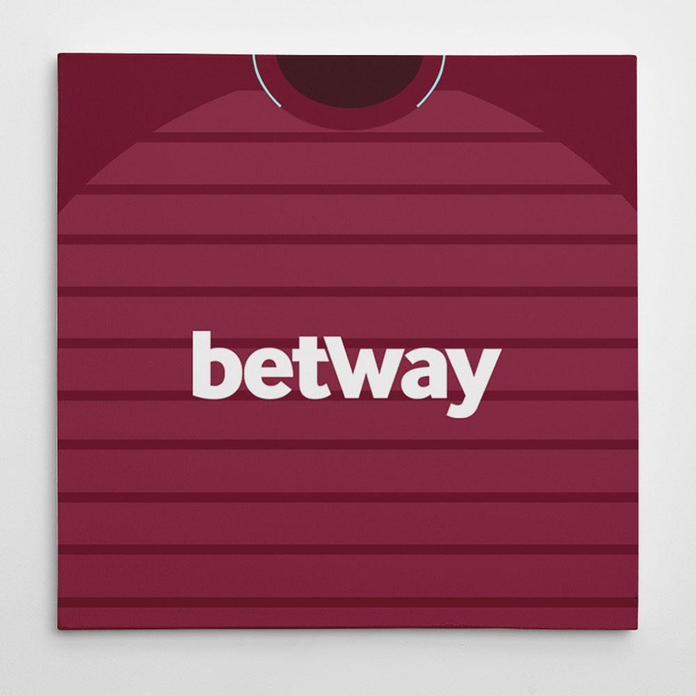 West Ham 18/19 Football Canvas Print