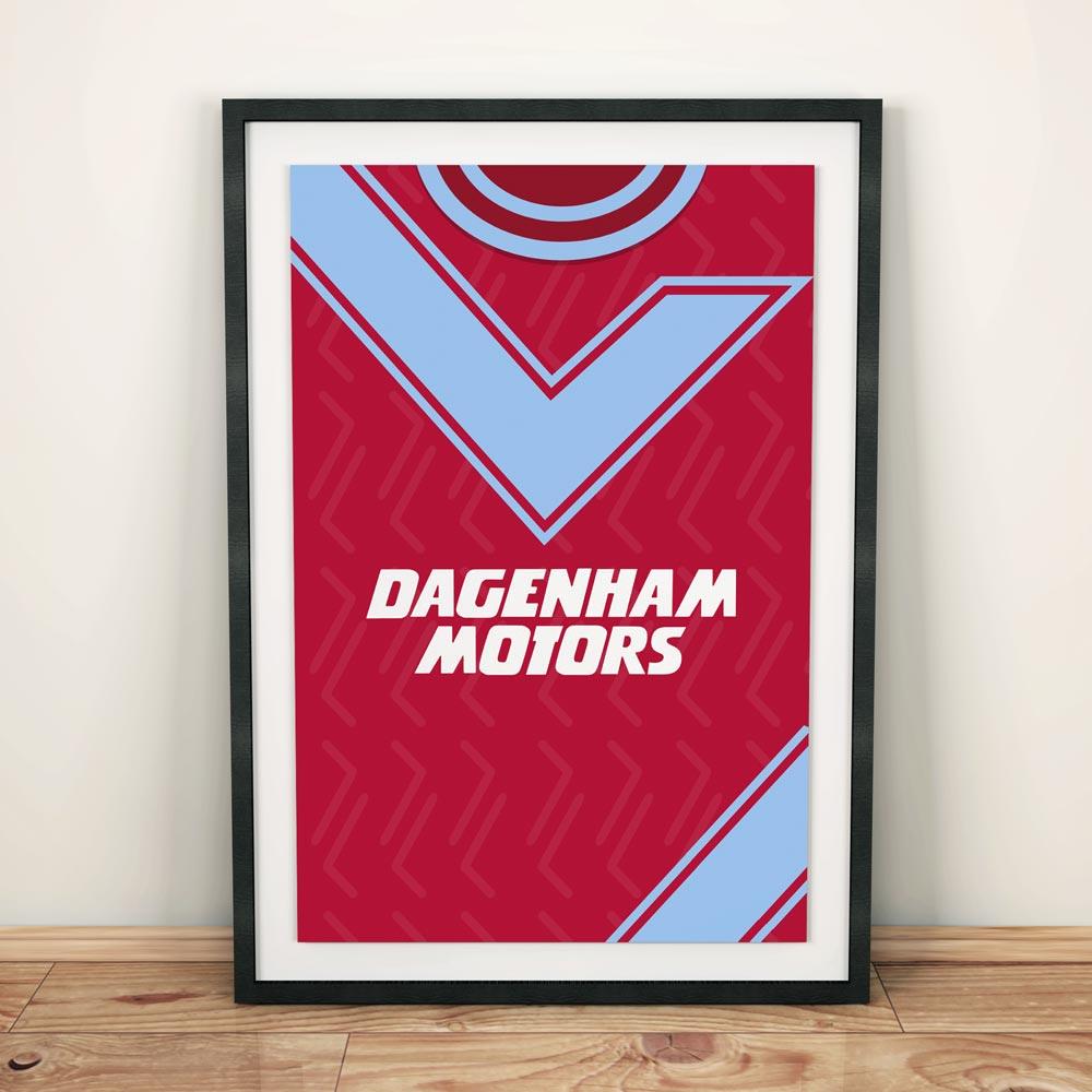 West Ham 1993 Football Shirt Art Print