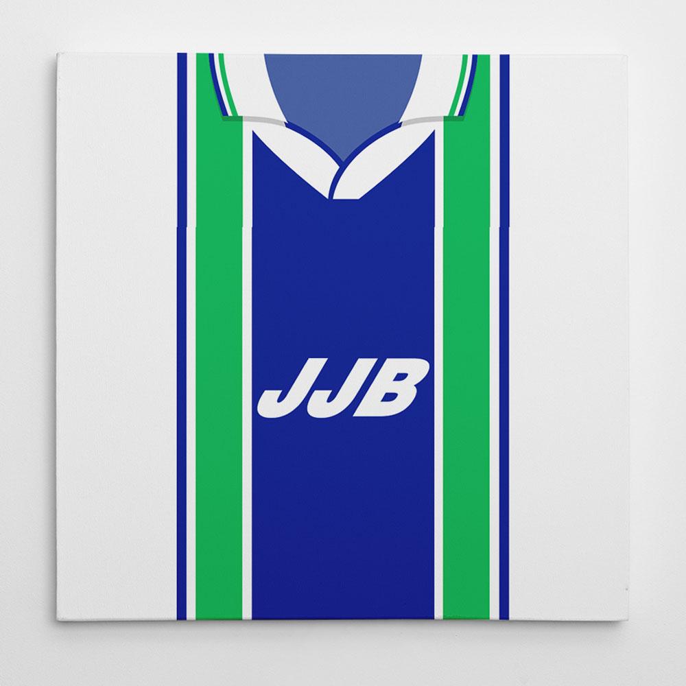 Wigan 1995 Football Canvas Print