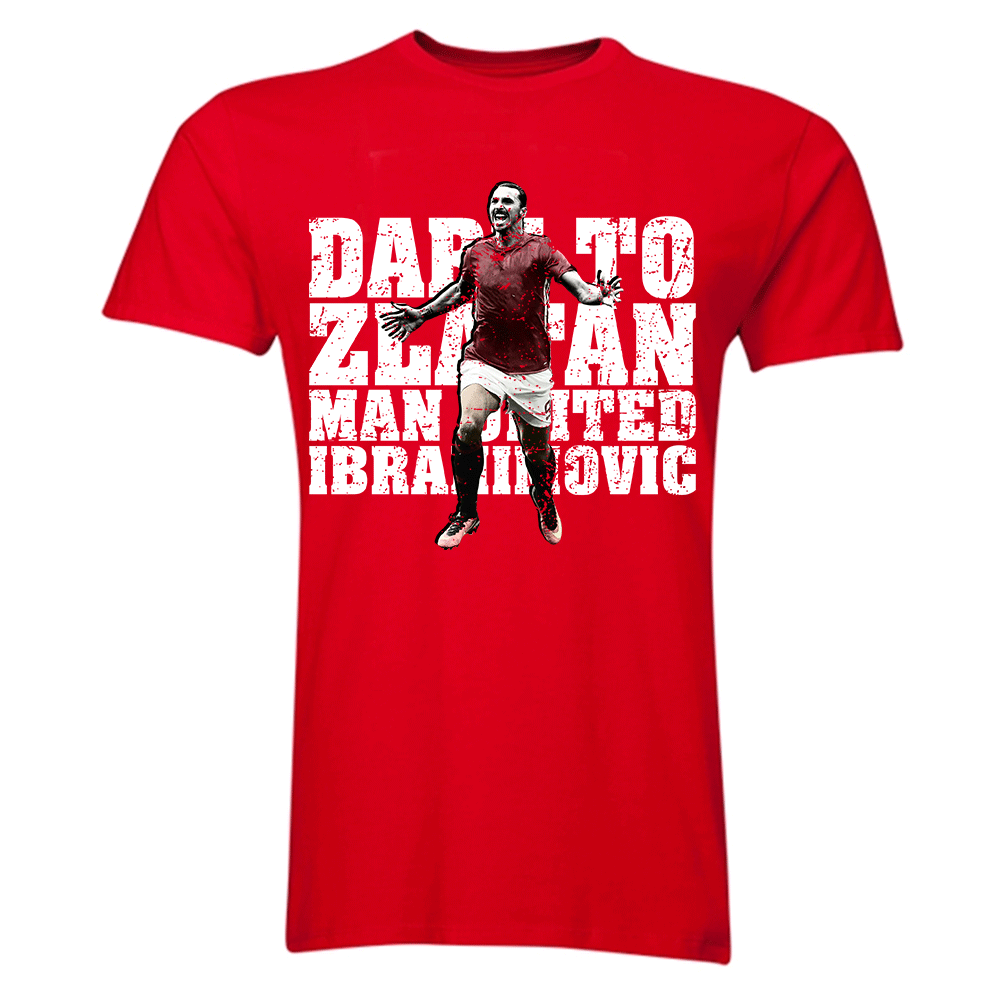 Zlatan Ibrahimovic Dare to Zlatan Man Utd T-Shirt (Red)