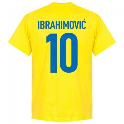 Sweden Ibrahimovic 10 Team T-Shirt - Yellow