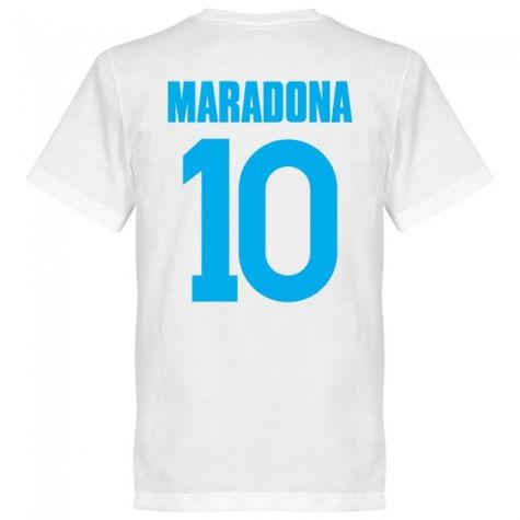 Napoli Maradona 10 Team T-Shirt - White