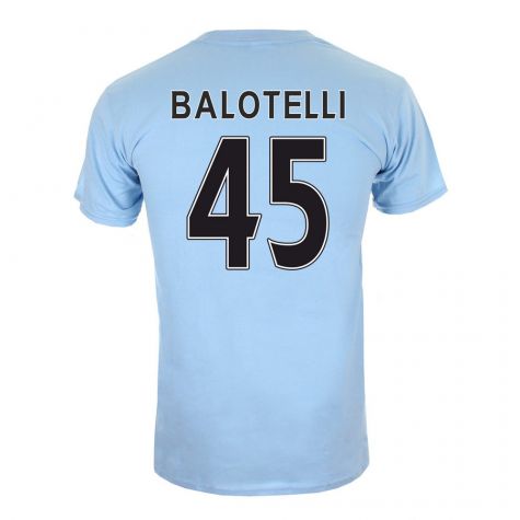 Mario Balotelli Super Mario T-Shirt (Sky Blue)